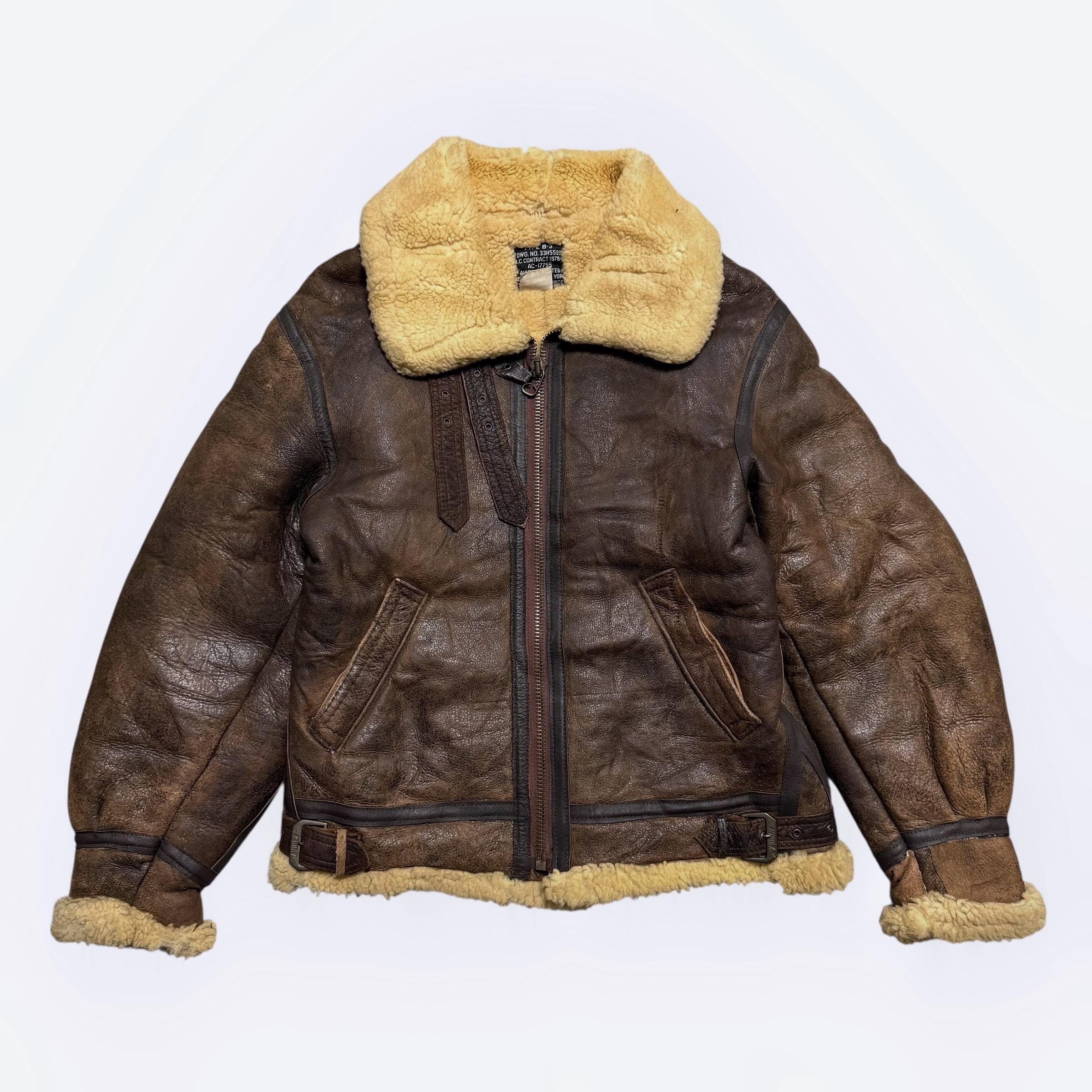 【vintage】Type B-3 80s USA Vintage US Air Force Type B-3 Flight Shearling Leather