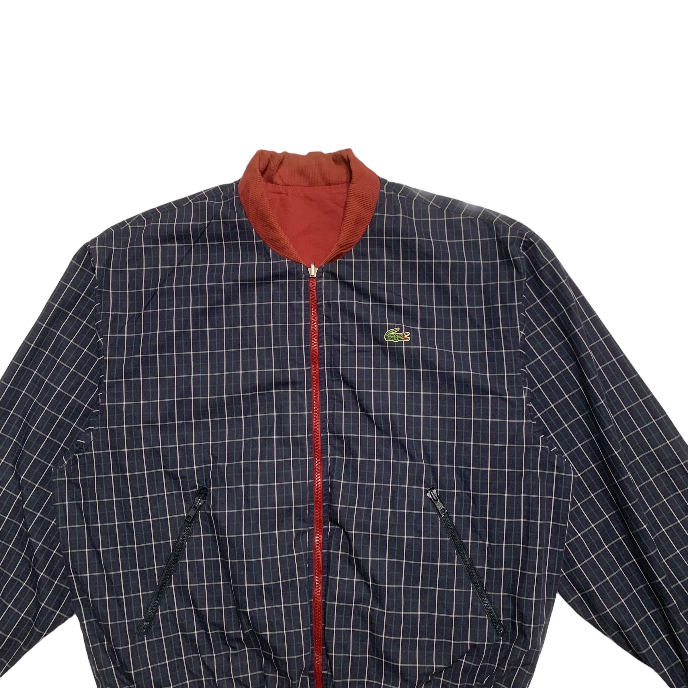 Vintage 80s Lacoste Reversible Bomber Jacket - Etsy