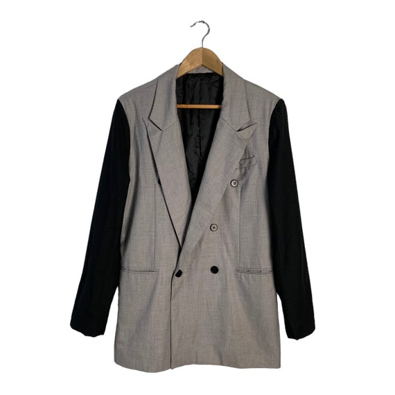 Buy Lad Musician Double Breast Color Block Casual Jacket Online in 