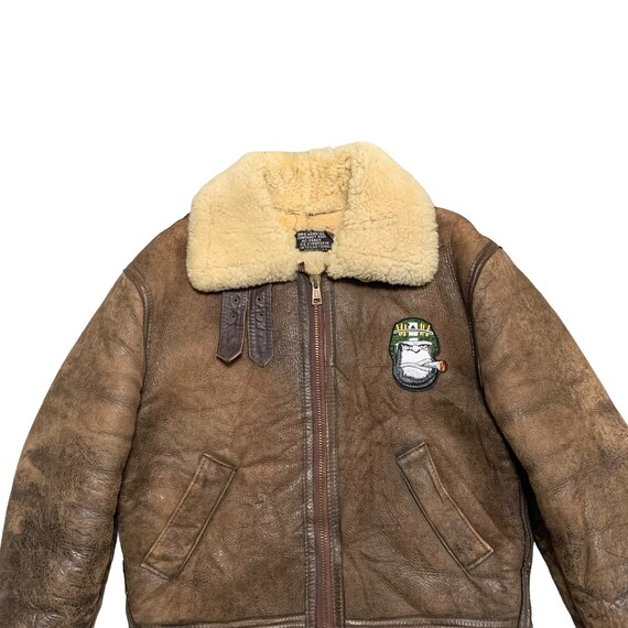 US SHEEPSKIN フライトジャケットB-3 サイズ44 80s US SHEEPSKIN シープスキン B-3 ムートン フライト
