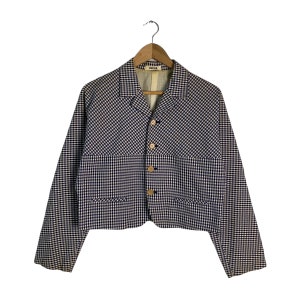 Zucca Houndstooth Crop Jacket