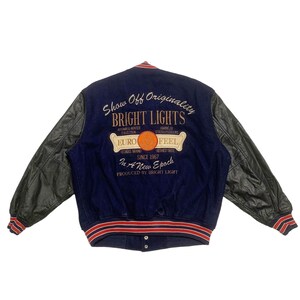 Vintage Japanese Brand Bright Light Varsity Jacket