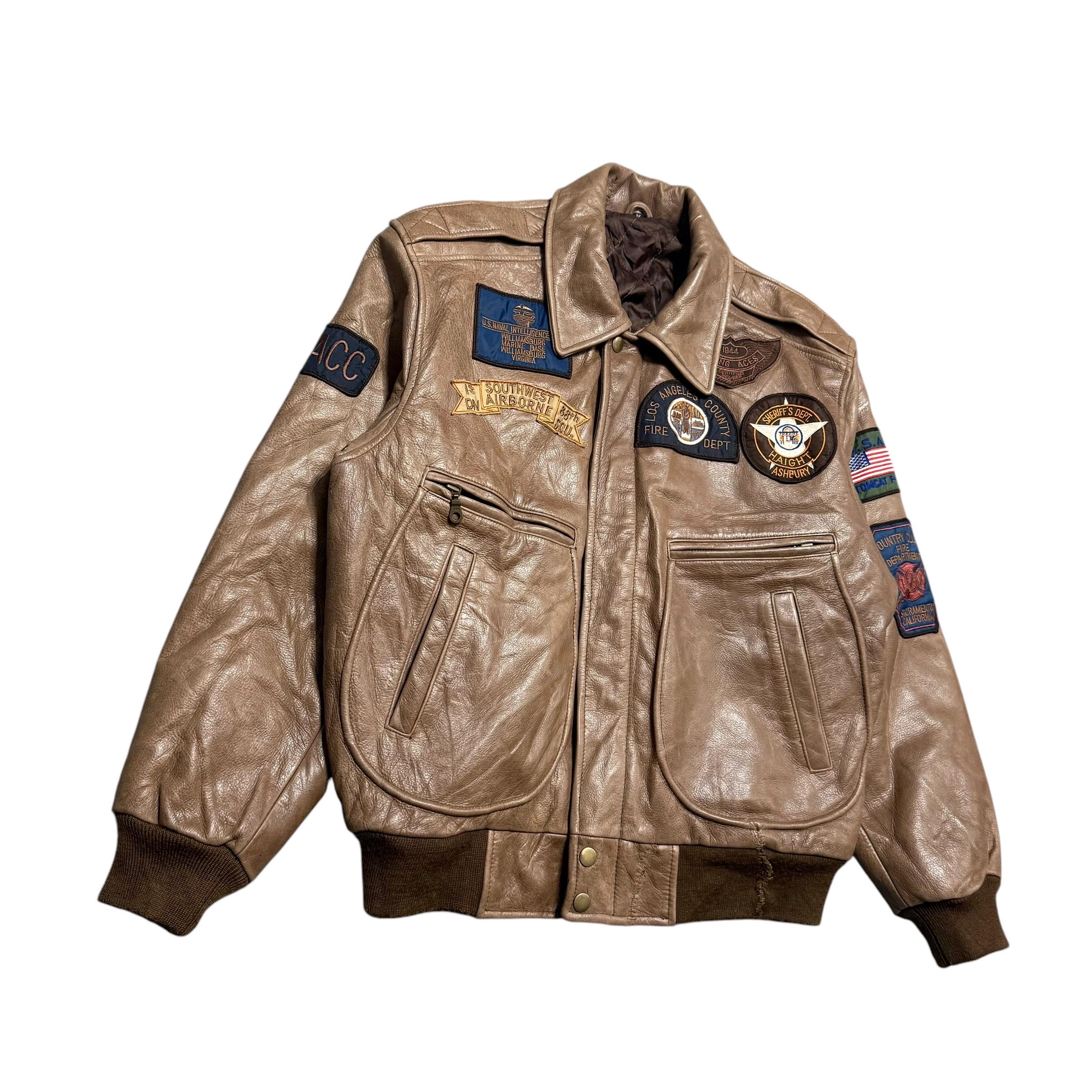 4XL✨ AIR FORCE AIRBORNE LEATHER レザー ブラウン il_fullxfull.6475330976_ffuq.jpg