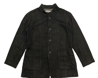 Vintage Issey Miyake Men Long Trench Coat Black Colour Jacket