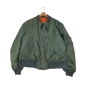 希少 TALL MA-1 ALPHA 90s USA製 LARGE 90s Alpha Industries Ma1 Flyer Two-sided Bomber Jacket | eBay
