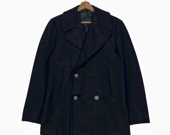 VINTAGE RARE Us Navy Wwii 10-button Pea Coat Jacket Sz 34 - Etsy