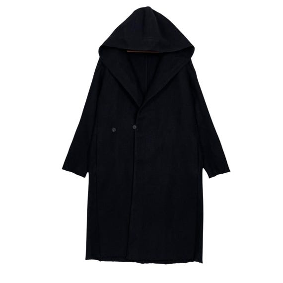 Devoa Hooded Virgin Wool Coat - image 1