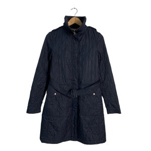 Burberry London Quilted Nova Check Long Jacket