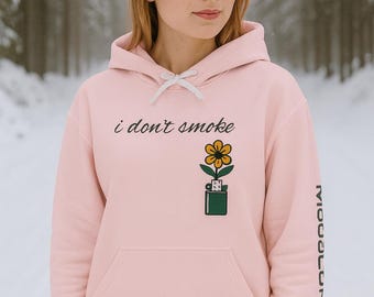 I don't smoke lighter flower Hoodie | Floral Lighter Graphic Hoodie
