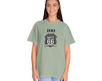Route 66 Vintage Shield T-shirt | 100 Years of the Mother Road back print