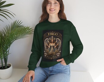 Virgo Angel Illustration Crewneck Sweatshirt | Zodiac Astrology Tee