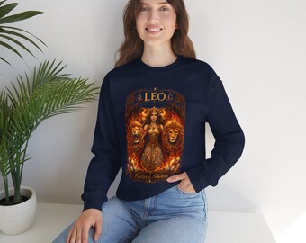 Sweatshirt „Löwe-Sternzeichen-Königin“ | Design: Stark & edel