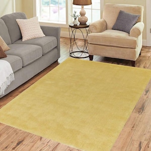 Mosterdgeel modern effen wollen vloerkleed handgetuft vloerkleed voor interieur, kinderkamertapijt, vloerkleed woonkamer, vloerkleed slaapkamer