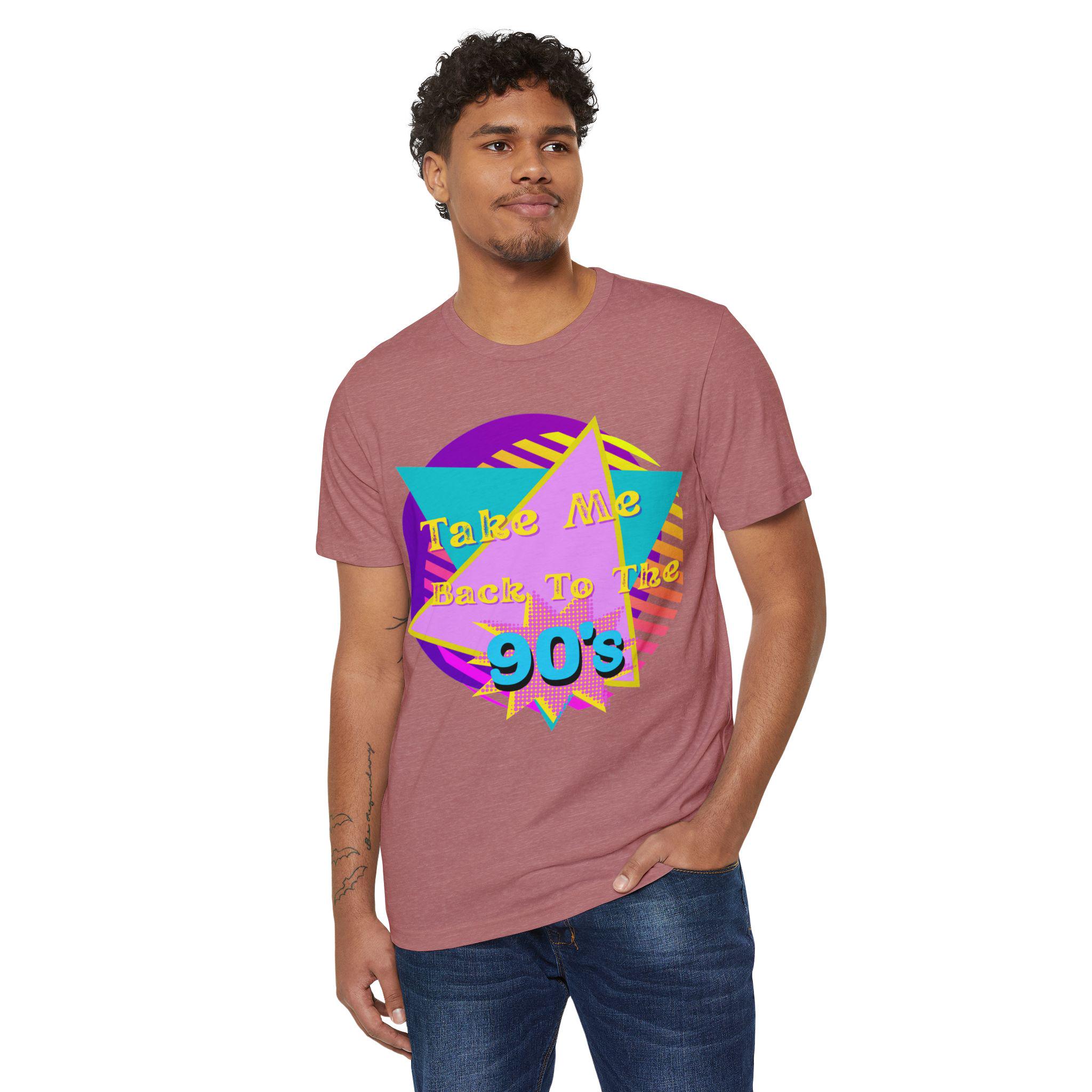 90s Retro Graphic T-shirt: Organic Cotton Blend, Unisex Streetwear 
