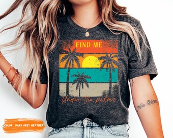 Retro Tropical summer Shirt,Women's Beach Shirt,Summer Shirt for Women,Island Vacation Shirt,Beach Lover Gift, Summer Trip tee, tropical tee