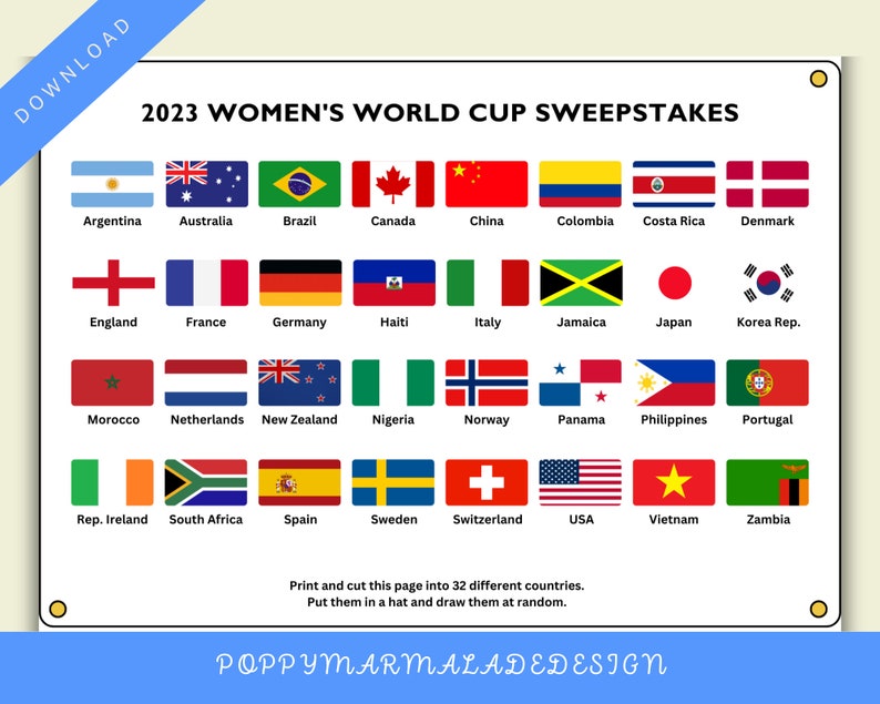 2023 Women's World Cup Kit Wall