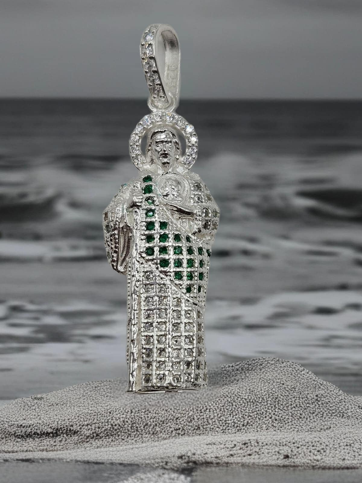 Sterling Silver Saint Jude Pendant - Etsy