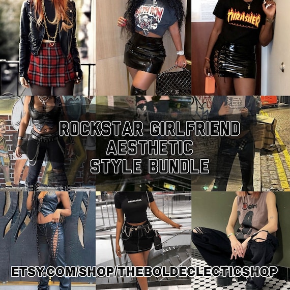 Rockstar Girlfriend Aesthetic Style Bundle Mystery Box All Sizes XS to 3X Available Aesthetic Styled Outfits Sustainable Fashion Etsy