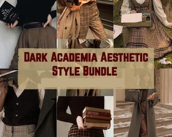 Dark Academia Aesthetic Style Bundle Mystery Box - All  Sizes XS to 3X Available - Aesthetic Styled Outfits - Sustainable Fashion - Personal