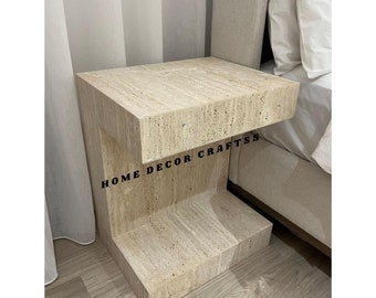 Travertine Furniture Collection: Coffee Table, End Table, Bedside Table, Corner Table, Plinth, Cube - Elevate Your Space with Natural Elegan