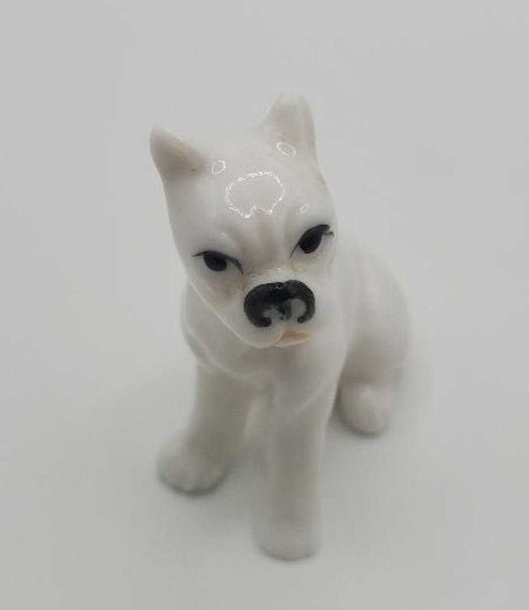 Vintage BOXER Dog Figurine Porcelain Japan Etsy