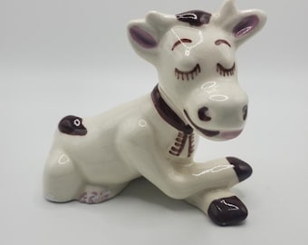 Vintage Rio Hondo California Pottery Cow Eyelashes Figurine