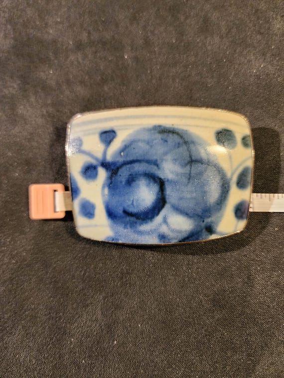 Chinese Antique Shard Sterling Silver Brooch, Pottery Brooch