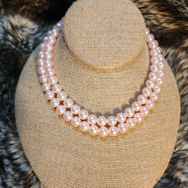 Pink Faux Pearl Choker/Necklace Hong Kong