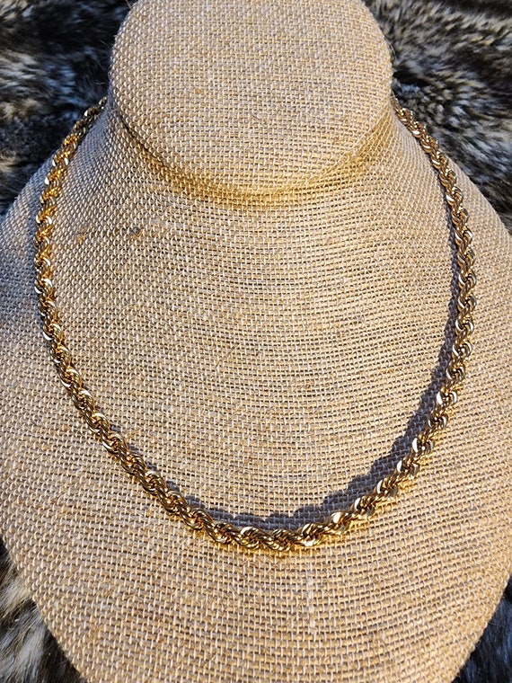 Monet 18" Gold Tone Rope Chain Necklace - image 1