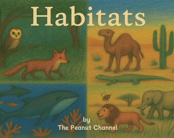 Habitats Book for Kids with Audio | Printable ESL Nature Poem Rhymes | Animal Habitats PDF MP3 | Read Aloud for Children & Classroom Use