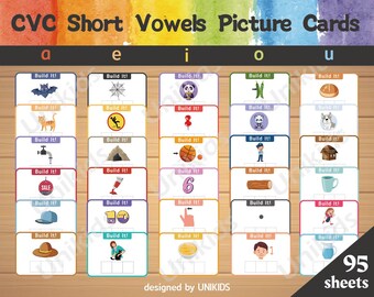 World Builders: CVC Short Vowels Picture Card Set