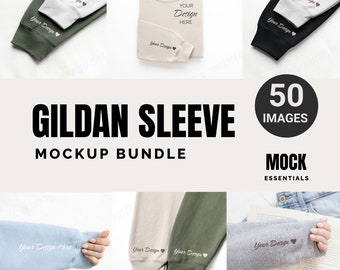 Gildan Sleeve Bundle, Sweatshirt Mockup, Sleeve Sweater Mock Up, Gildan 18500 Sleeve Mockup, Gildan 18000 Sleeve, Wrist Mock, Couple Sleeve