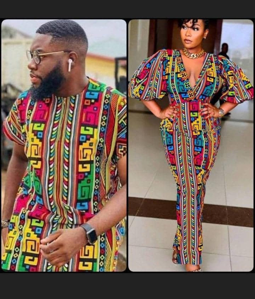 Couples Matching African Clothing, African Couples Engagement Outfit