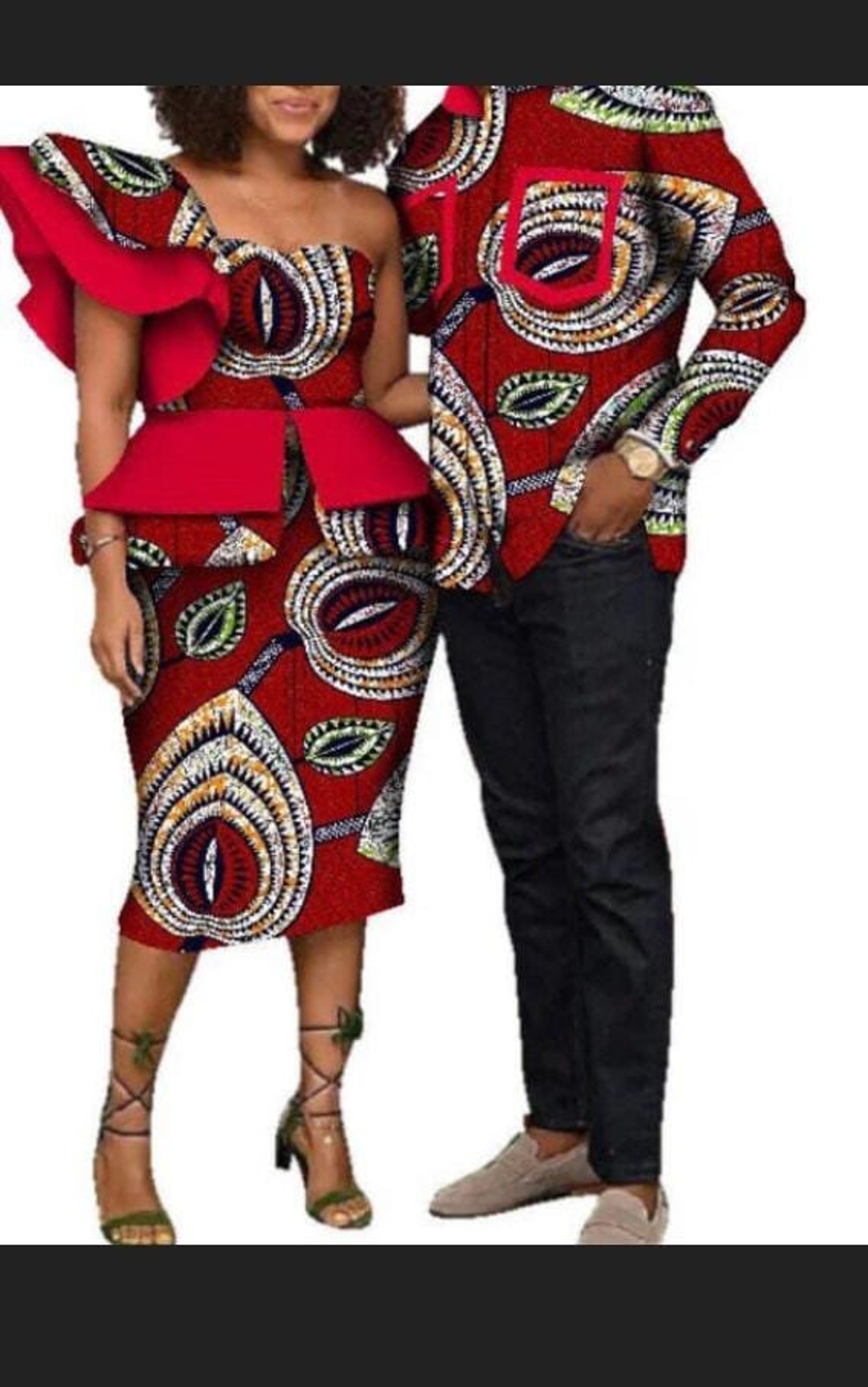 Couples Matching African Clothing, African Couples Engagement Outfit
