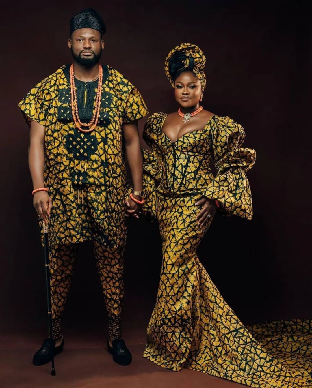 Couples Matching African Clothing African Couples Engagement Etsy