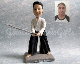 Personalized Figure For Samurai, Custom Bobblehead For Taekwondo Competition, Jeet Kune Do, Martial Arts, Handmade Figurine For Fight