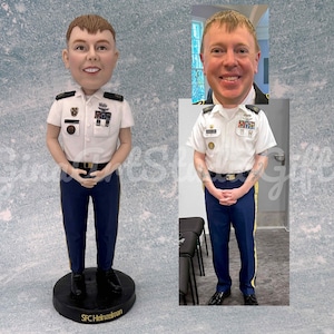Soldier Bobbleheads Custom, Personalized Gift For Army Air Force Navy Marine Corps Soldier And Officer, Customized Promotion Gift For Man