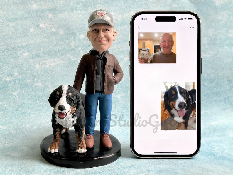 Dog With Man Figurine Custom, Personalized Handmade Gift For Dog Dad, Wedding Cake Topper With Dog, Gift For Friend With Dog, Adoption Gift, Dog Man Figurine,Figurine Custom,Personalized Gift,Gift For Dog Dad,Wedding Cake Topper,Gift For Friends,Friends With Dog,Dog Adoption Gift,Dog Gift For Him,Gift Dad With Dog,Dog Memorial Gift,Statue For Dog Urn,Dog Passed Away