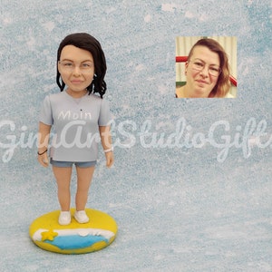 Woman Bobblehead Custom, Girlfriend Figure Personalized, Xmas Gift For Mom, Custom Bobble Head For Female Boss, Wife Birthday Cake Topper