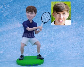Custom Tennis Player Bobblehead, Customized Padel Lover Gift, Personalized Athlete Birthday Gift, Tennis Partner Gift, Tennis Gift Ideas