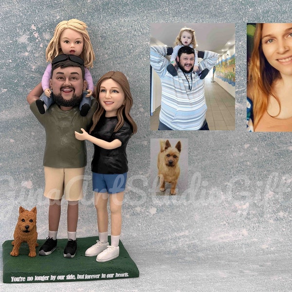 Family Bobbleheads Custom, Family Figurines Personalized, Custom Family Cake Topper, Family Portrait 3D Figurine, Gift For Family Union
