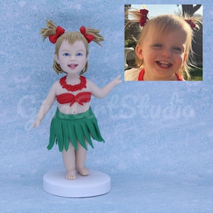 Custom Hula Girl Bobblehead, Hawaii Hula Girl Dashboard Decor, Hula Dancer Figure Car Gift, Customized Hula Doll, Unique Hawaii Gift Idea