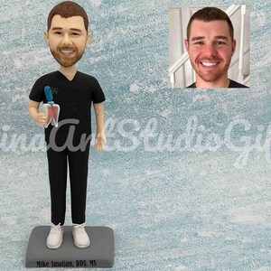 Custom Dentist Bobblehead, Appreciation Gift For Dentist, Custom Doctor Gift, Nurse Gift, Dentist Figurine, Dentist Office Desk Gifts