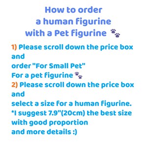 Dog With Man Figurine Custom, Personalized Handmade Gift For Dog Dad, Wedding Cake Topper With Dog, Gift For Friend With Dog, Adoption Gift immagine 2