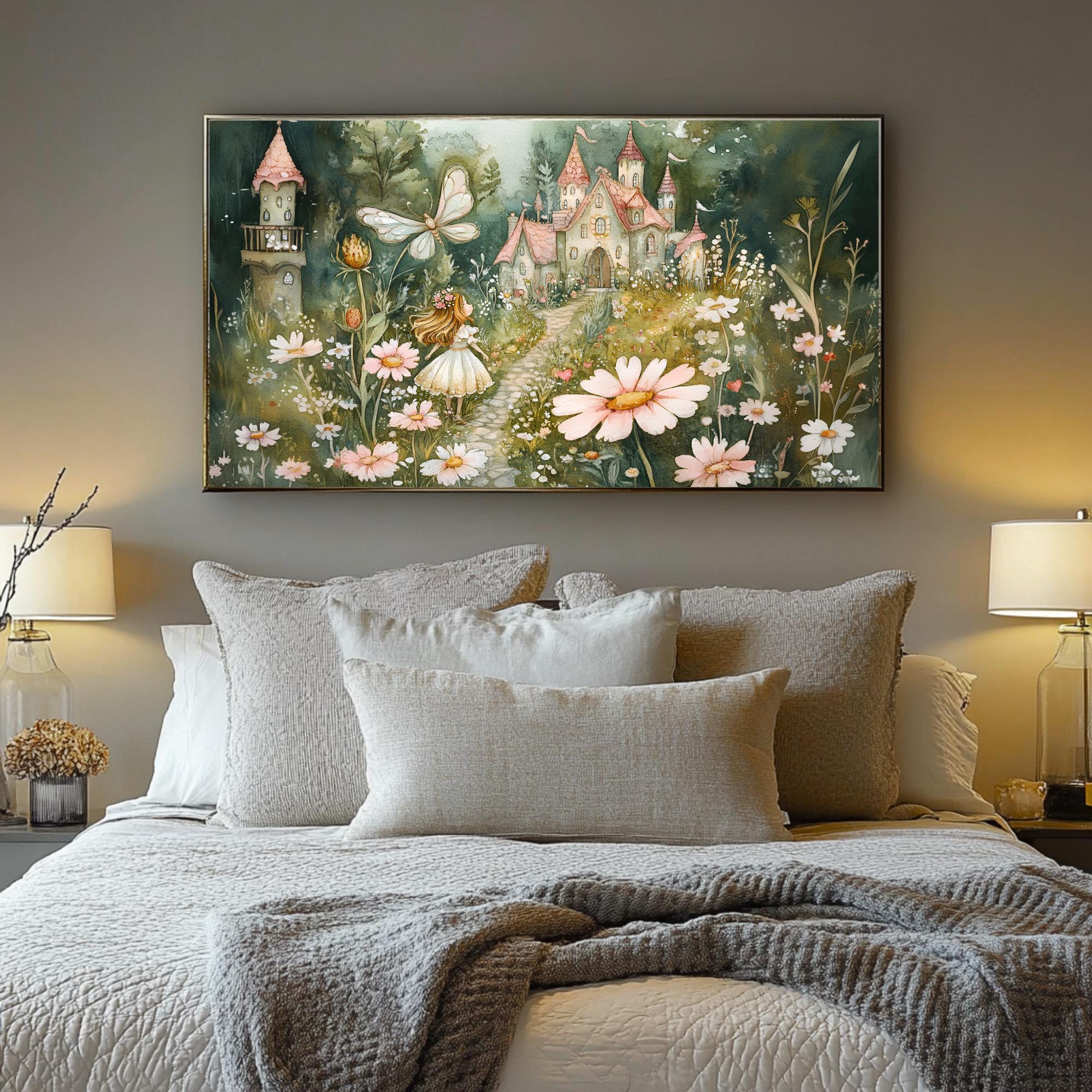 Fairy Princess Castle Art: Whimsical Nursery Decor (digital Print) - Etsy