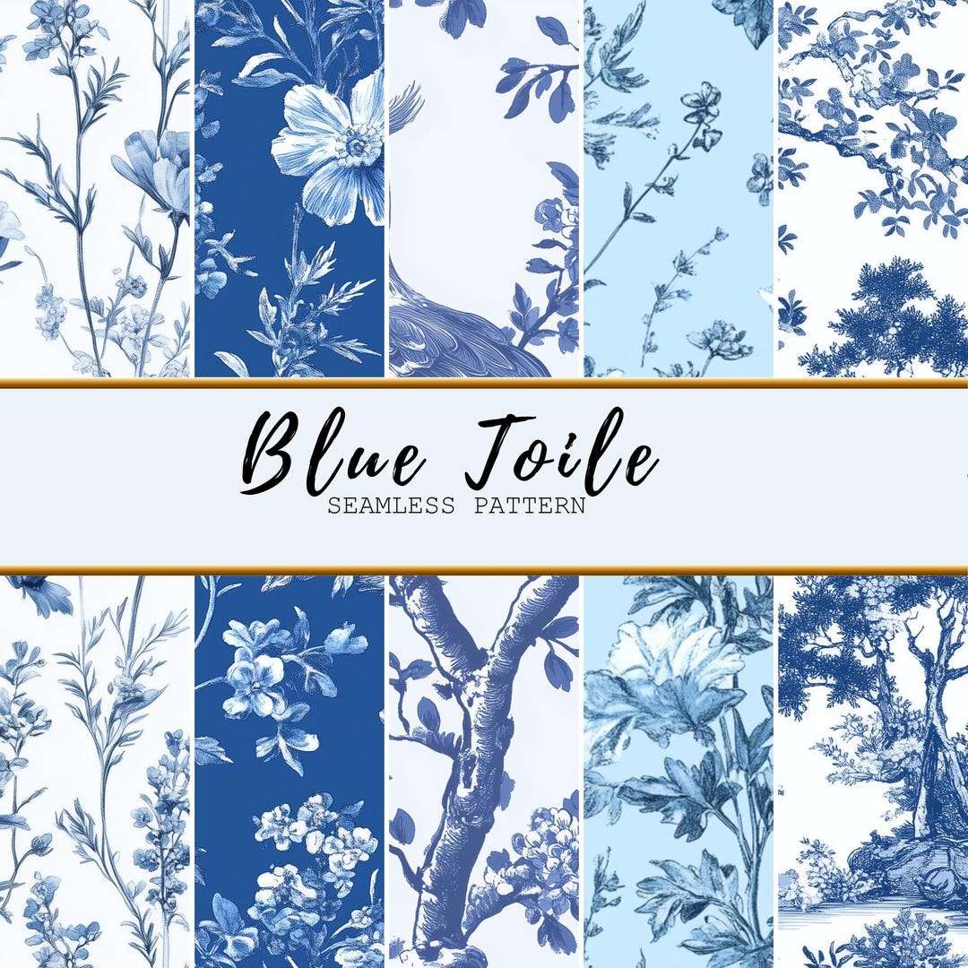 Chinoiserie Pattern French Toile Floral Pattern Toile De Jouy Seamless ...