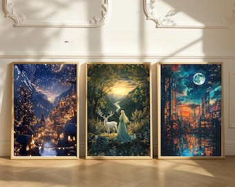 ACOTAR Velaris Poster Set: Fantasy Book Lover Wall Art (Digital Download)