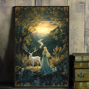 Aelin in Terrasen Oakwold Forest TOG Wall Art Throne of Glass Digital Download Bookish Fantasy booknook Decor for Sarah J Maas Fans booktok