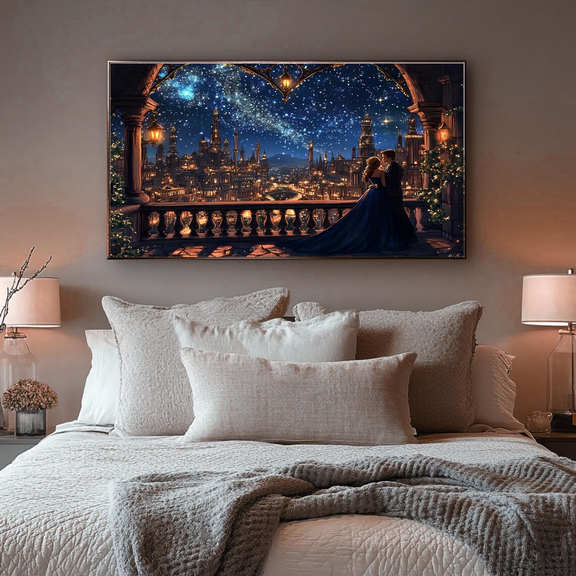 Velaris TV Art Feyre & Rhysand ACOTAR Wall Decor | Night Court City of ...