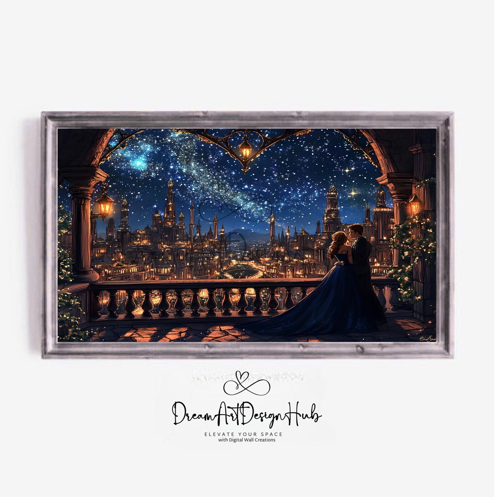 Velaris TV Art Feyre & Rhysand ACOTAR Wall Decor | Night Court City of ...
